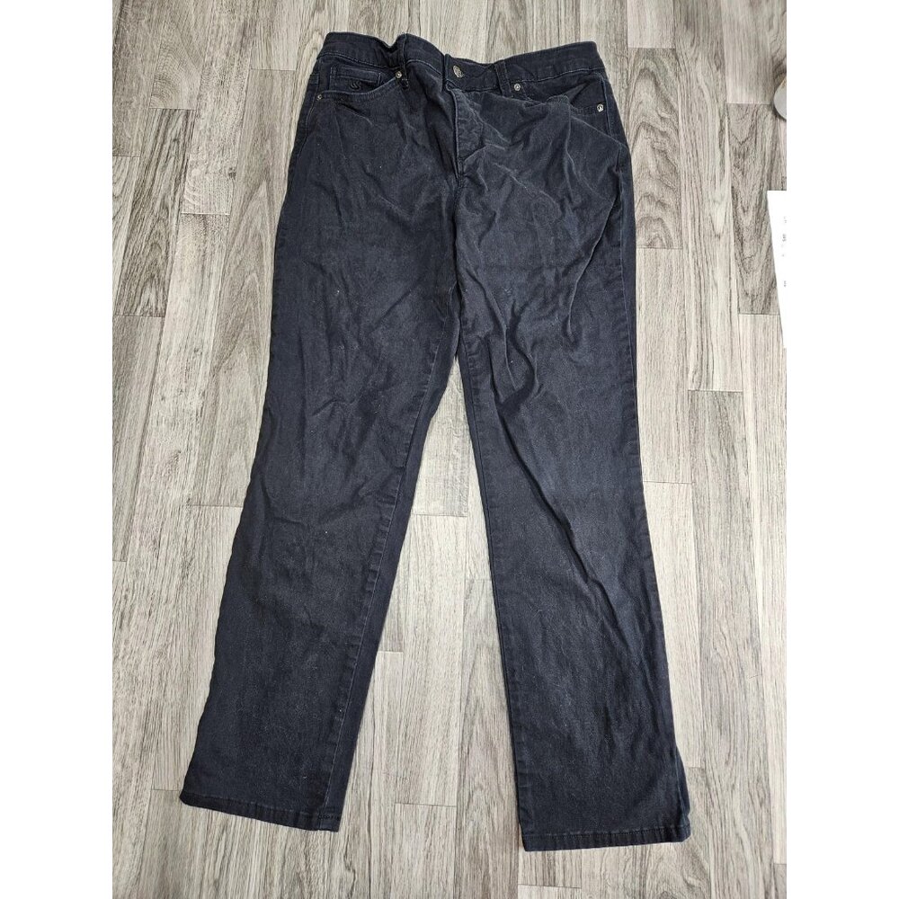 (3/$35) Gloria Vanderbilt Jeans Womens 10 Short Black Amanda 2.0 Slim Leg Pants